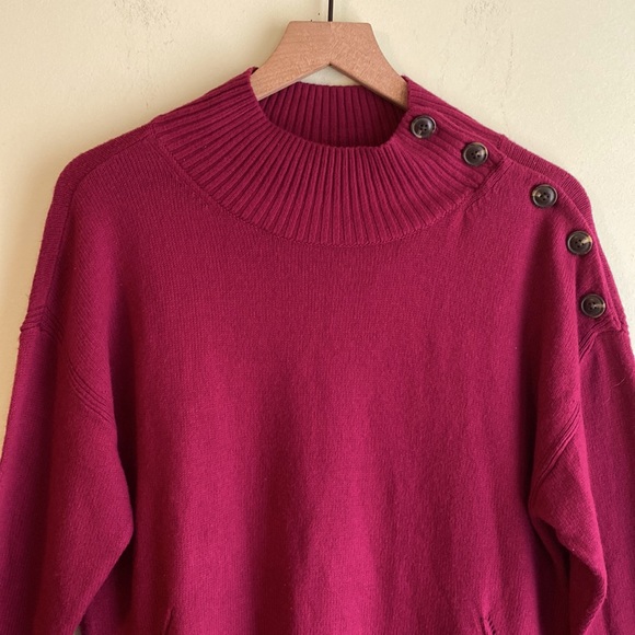 NWT Talbots Wool Blend Mock Neck Tunic Sweater - Picture 2 of 5